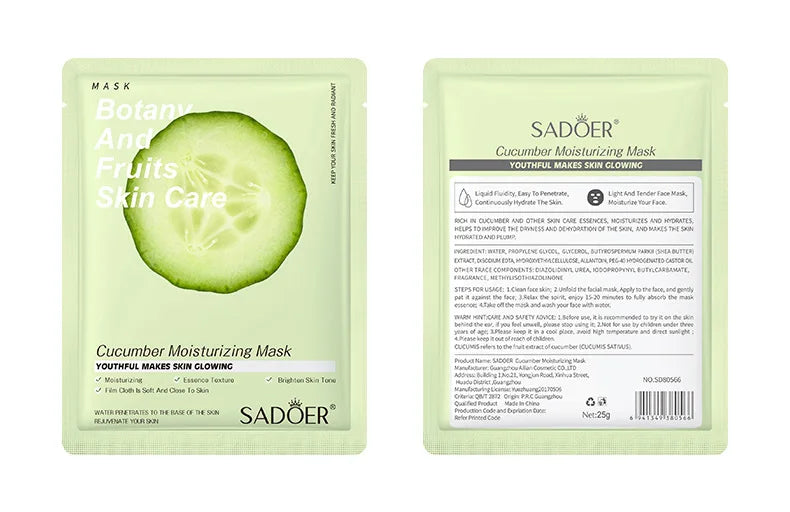 Lot de 8 masques faciaux naturels aux plantes, pour le soin du visage : hydratants, raffermissants et nourrissants.