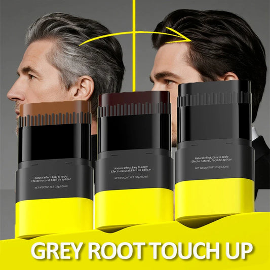 Bâtonnets de coloration capillaire jetables avec peigne pour couvrir rapidement les cheveux gris et blancs. Stylo colorant lavable pour la ligne des cheveux.