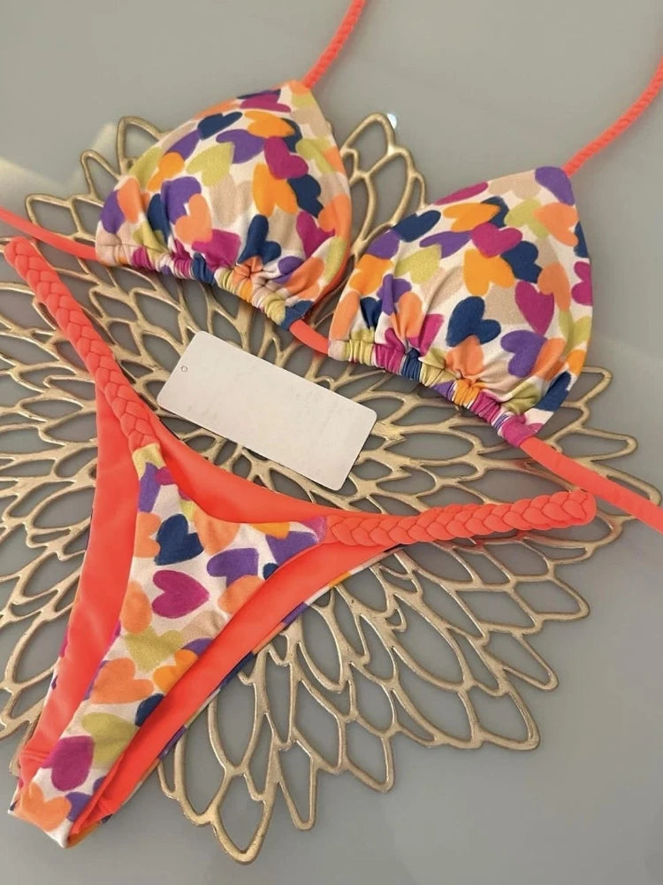 Maillot de bain bikini taille haute, string sexy, imprimé zèbre, maillot de bain brésilien femme , nouveautés bikini