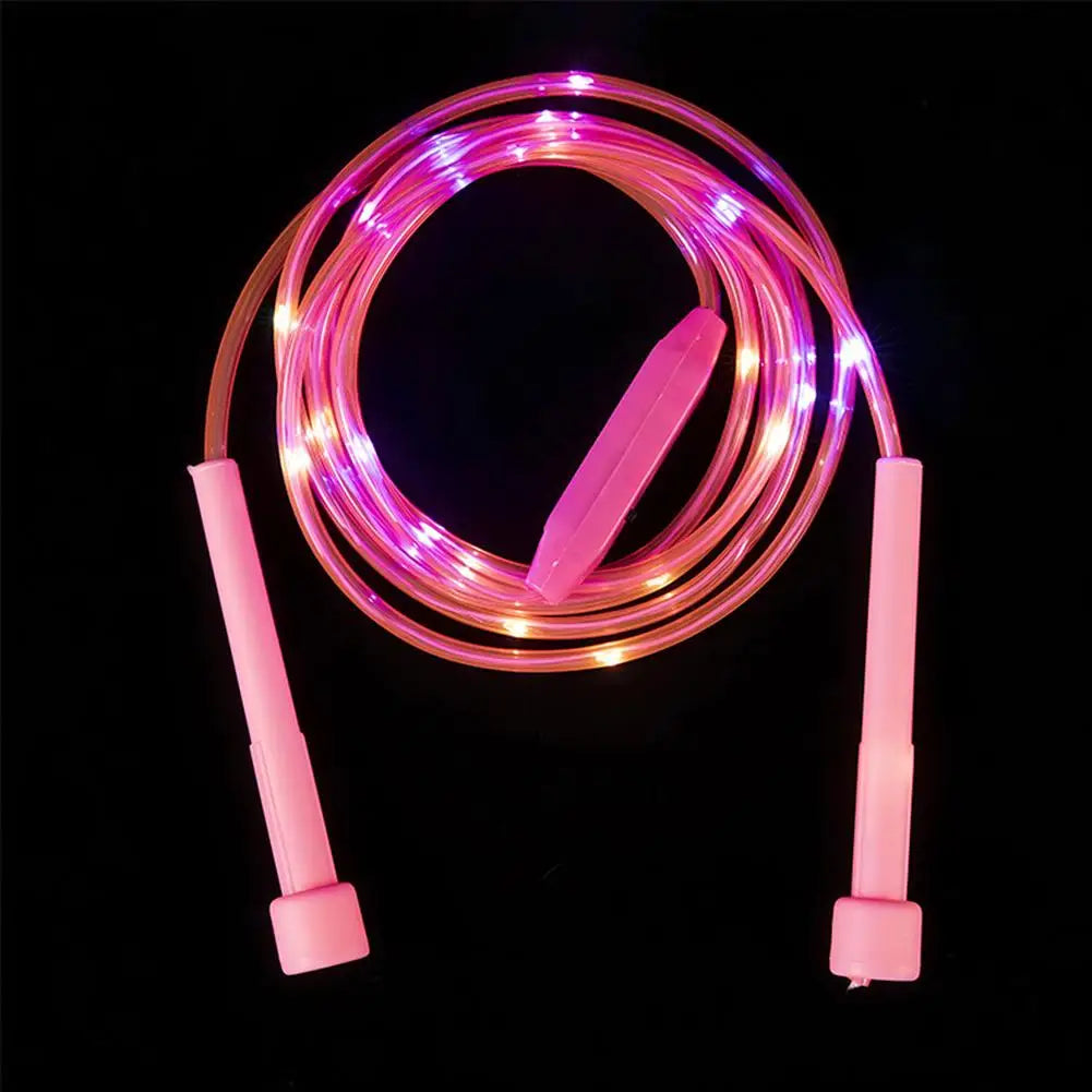 Corde à sauter lumineuse en plastique pour enfants, corde à sauter colorée pour élèves