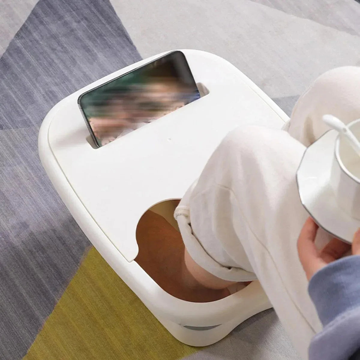 Bassin de bain de pieds portable et pliable (1 pièce) - Spa relaxant pour les pieds avec masseur intégré - Bain profond pour un confort optimal