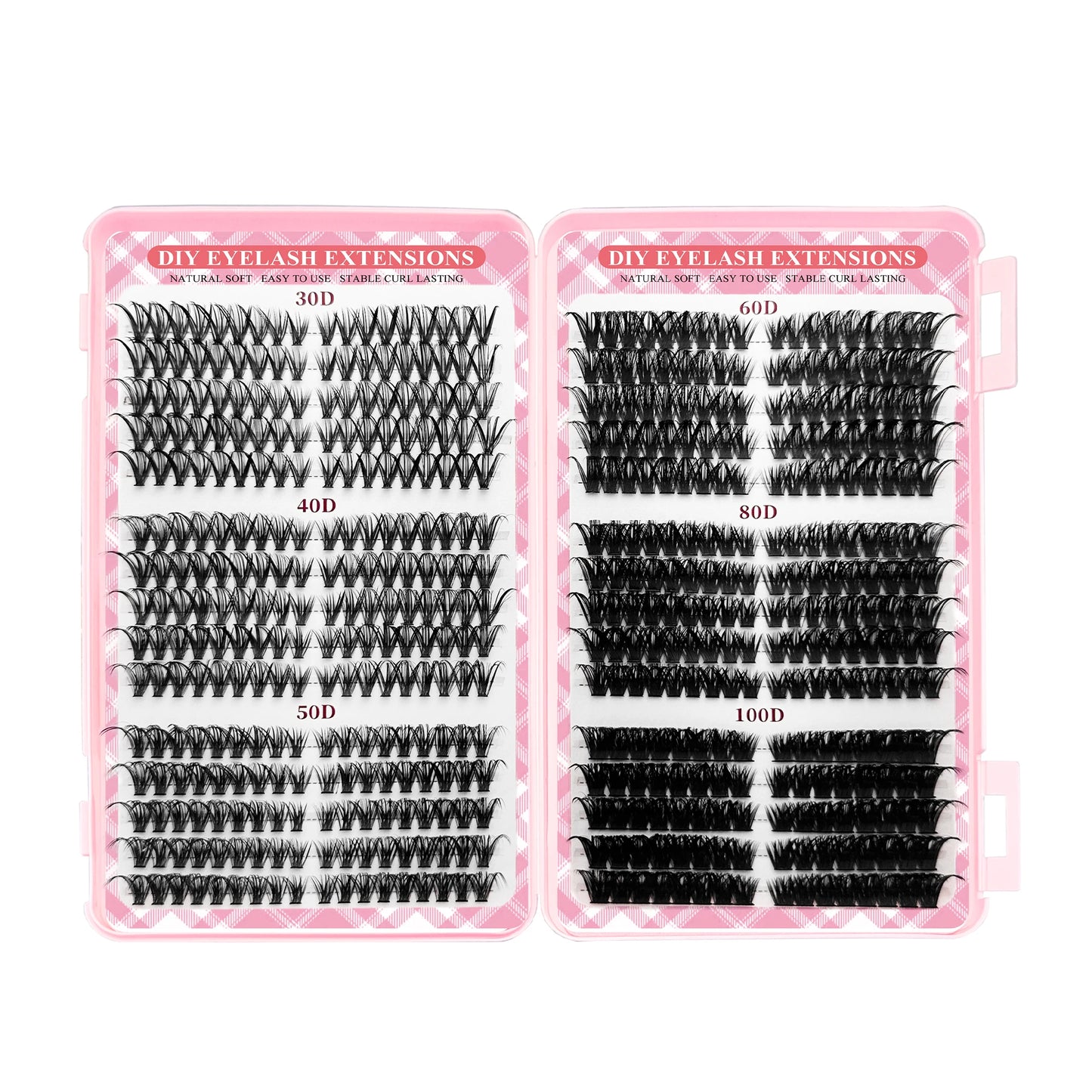 Cils fins en bouquets
