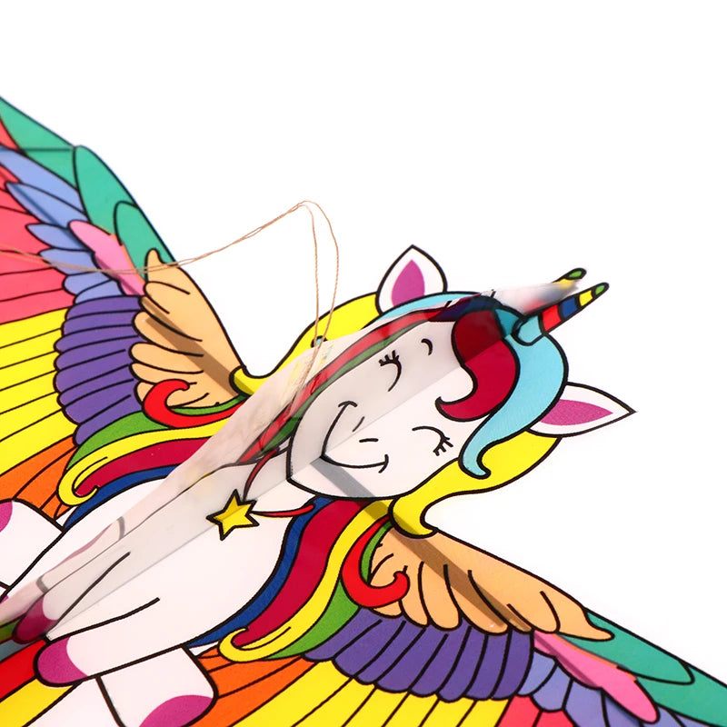 Cerf-volant miniature en plastique pour enfants, avec frein à main et canne à pêche de 40 cm, jouet d'extérieur idéal pour les enfants. Cadeau parfait pour les enfants.