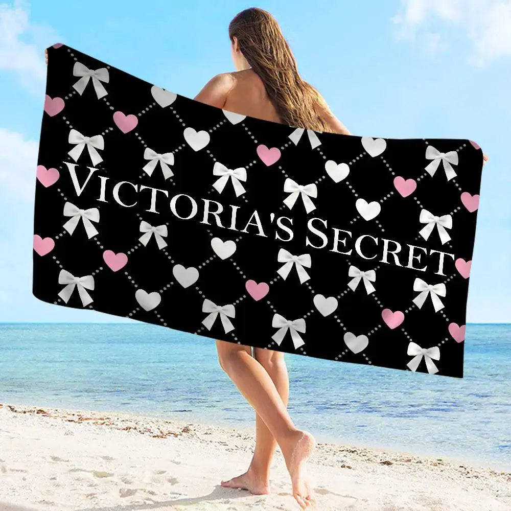 Serviette de plage/natation V-Victorias-Fashion-S-Secret Anime, douce et absorbante, idéale pour les voyages, le camping et la salle de sport.
