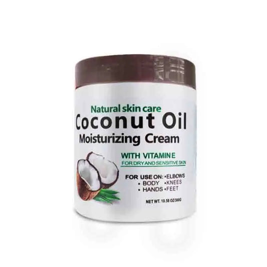 Huile de coco naturelle bio de qualité supérieure, pressée à froid, 300 g / 10,58 fl.oz. Réparatrice, pour peaux sèches, cheveux et corps. Crème hydratante de massage.