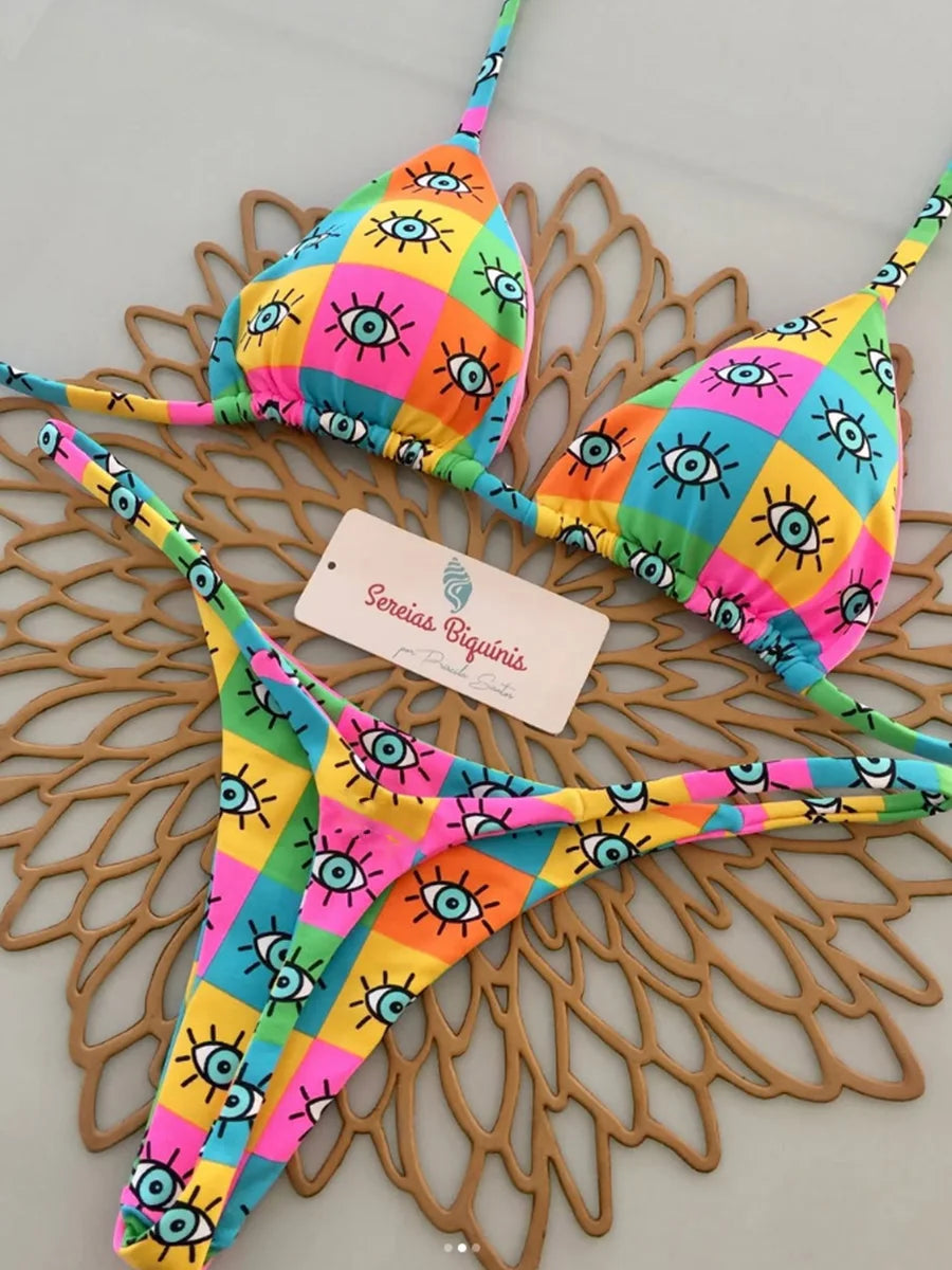 Micro-bikinis 2026 Maillot de bain femme, nouveau maillot de bain sexy, ensemble bikini dos nu, bikini brésilien, string, tenue de plage et de soirée
