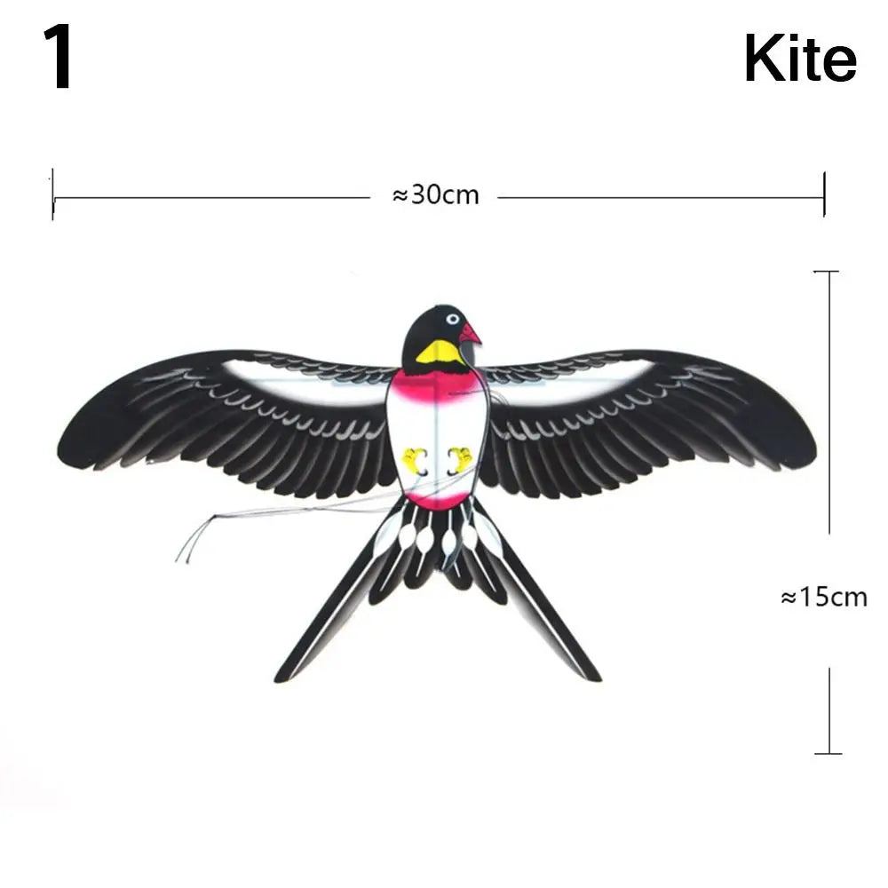 Cerf-volant aigle en plastique transparent, ligne de 30 mètres, grand aigle volant, cadeau pour enfants, cerf-volant de dessin animé, sorties en famille, jardin