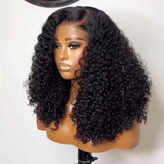 Perruque bob bouclée densité 200% en cheveux humains, perruque bob ondulée profonde, perruque lace front 13×4, perruques en cheveux humains bouclés profonds, perruque lace front pour femmes