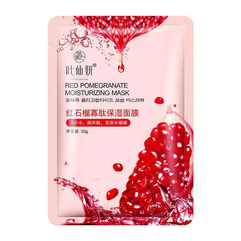 12 masques faciaux hydratants aux myrtilles, à l'aloe vera, au concombre et à la pêche, pour un soin du visage beauté.