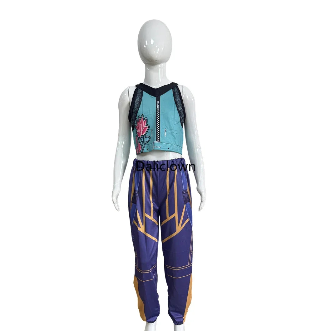 Costume de cosplay KDPop pour enfant (Rumi, Zoey, Mira) - Déguisement de Golden Huntrix pour spectacle ou fête d'Halloween
