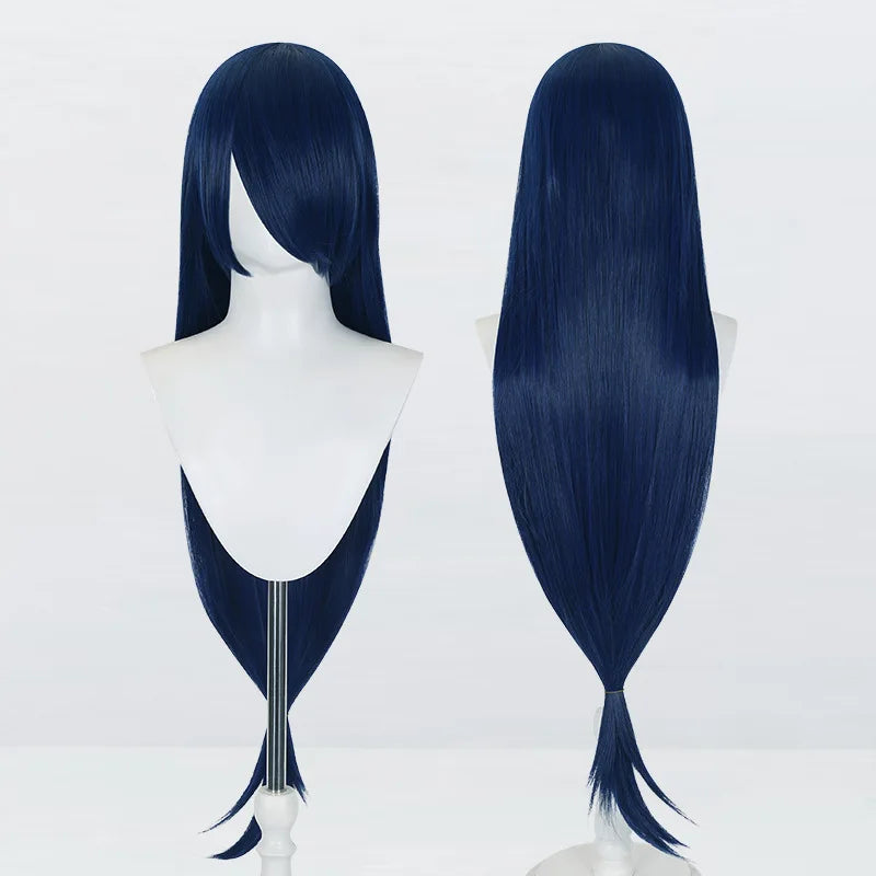 Perruque synthétique pour cosplay, 120 cm de long, lisse, multicolore, avec queue de loup inspirée de la mante religieuse et du renard, idéale pour une soirée costumée d'anime.