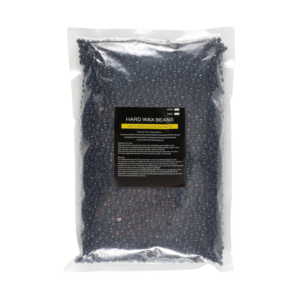 500 g/paquet de perles de cire dépilatoires pour l'épilation du maillot, du visage, des jambes et des bras. Convient aux personnes de tous âges.