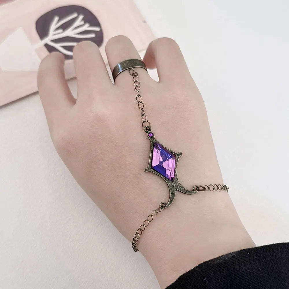 Bracelet Akemi Homura pour femme, strass, joncs, bijoux de couple, métal, Puella Magi Madoka Magica Bague Femme