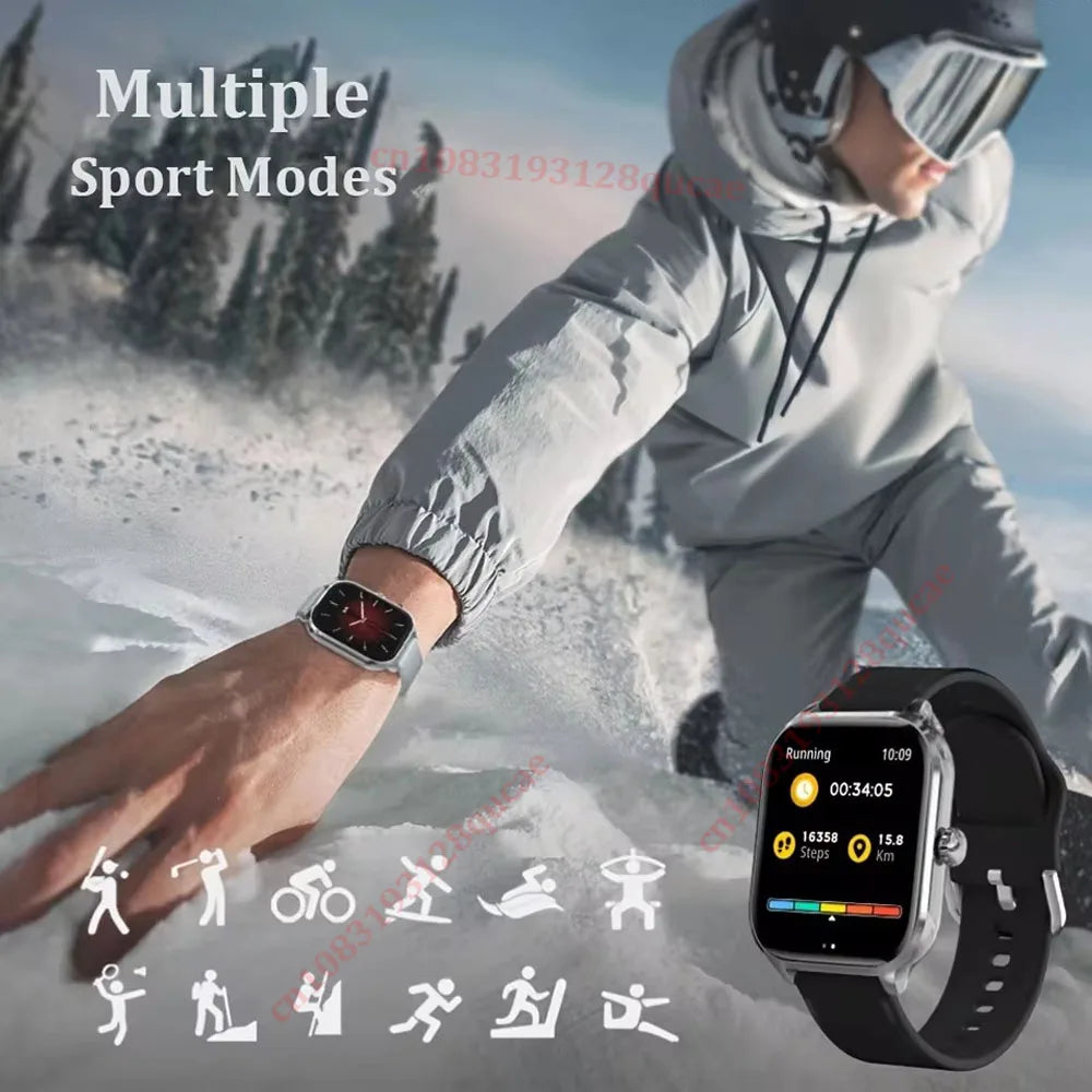Montre connectée 2026 pour Android et iOS, écran couleur 2,01 pouces, Bluetooth, réponse aux appels, suivi d'activité, tracker d'activité, pour femmes et hommes (nouveauté)