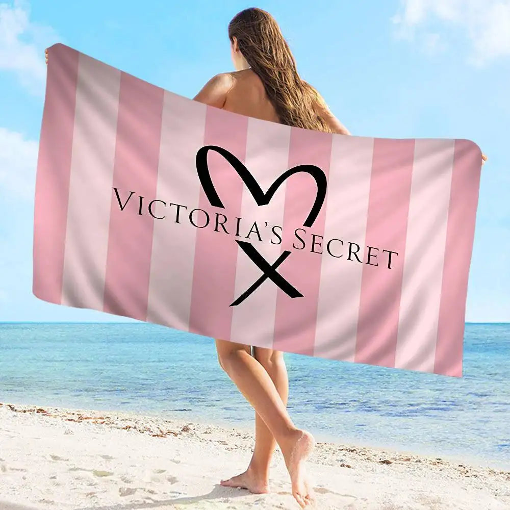 Serviette de plage/natation V-Victorias-Fashion-S-Secret Anime, douce et absorbante, idéale pour les voyages, le camping et la salle de sport.
