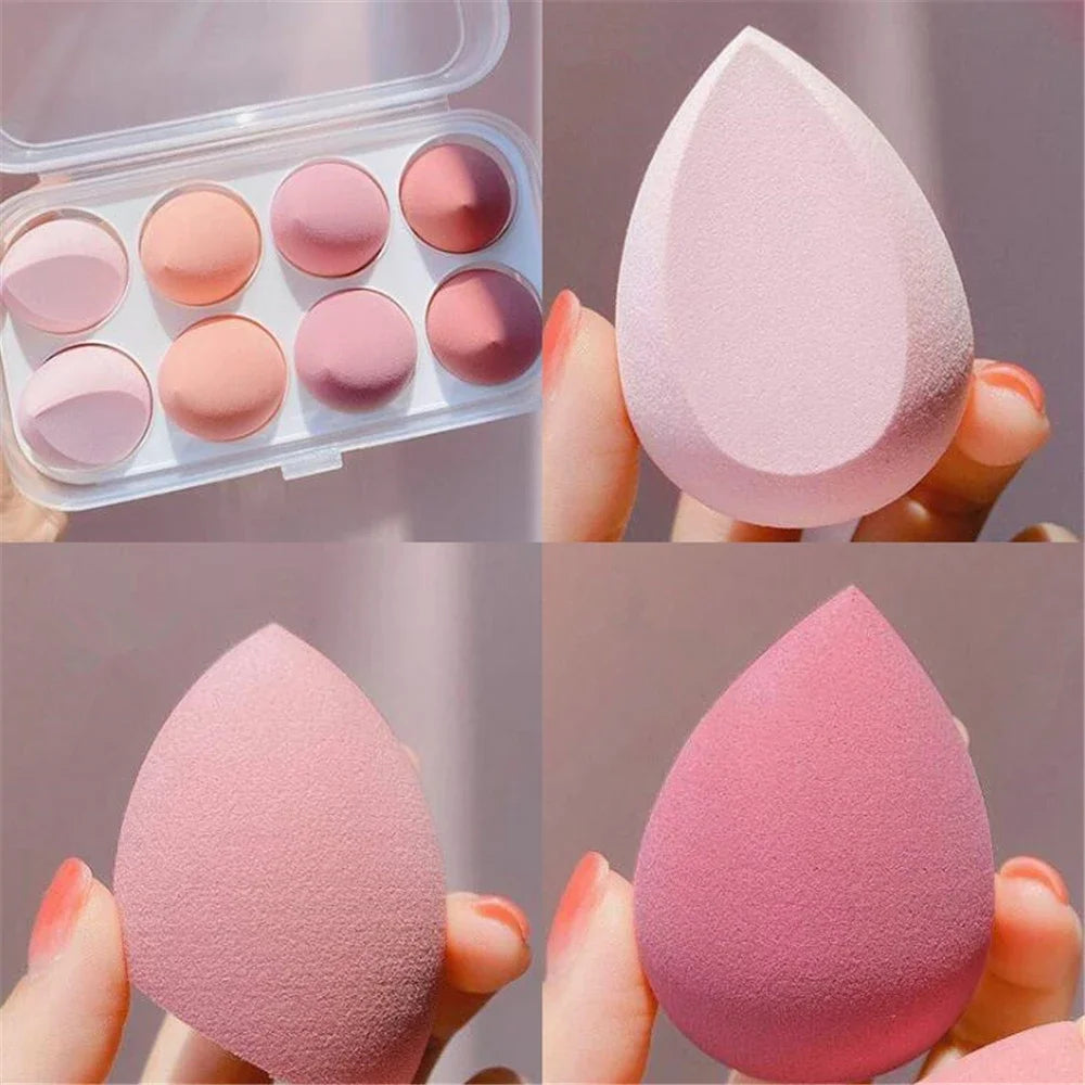 4/8 éponges à maquillage, éponges à maquillage, houppettes cosmétiques douces pour fond de teint et poudre, accessoires de maquillage pour femmes, outils de beauté