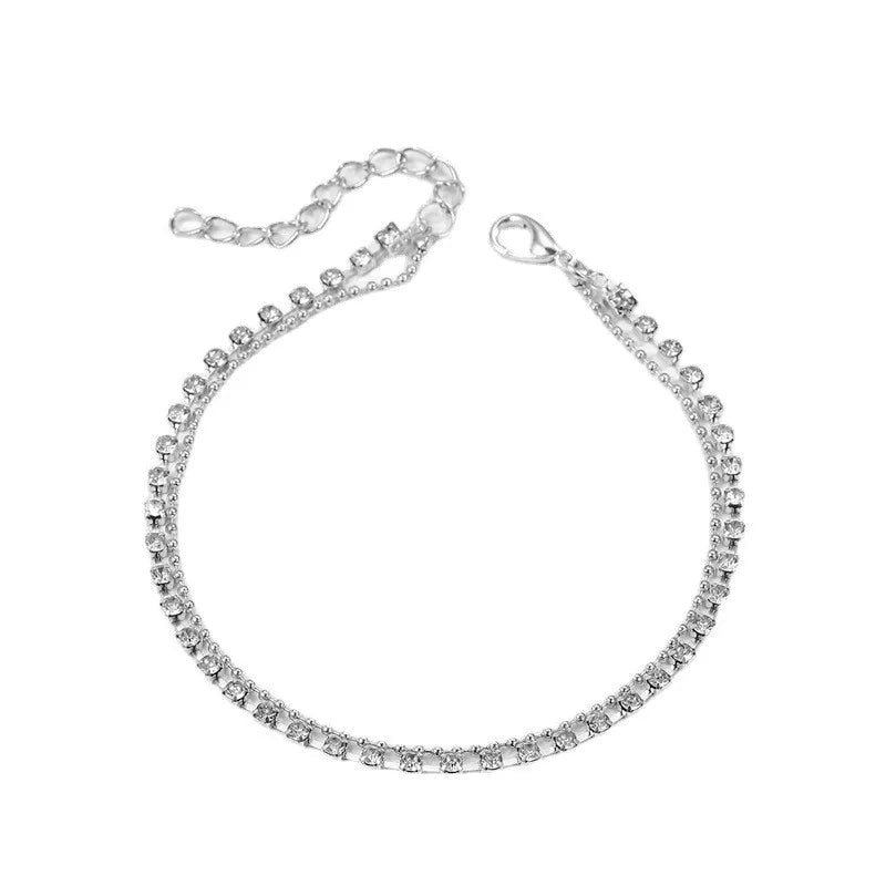 Nouveaux bracelets de cheville couleur or pour femmes, en acier inoxydable, chaîne figga, bijoux de pied, accessoire de chaîne à maillons superposés