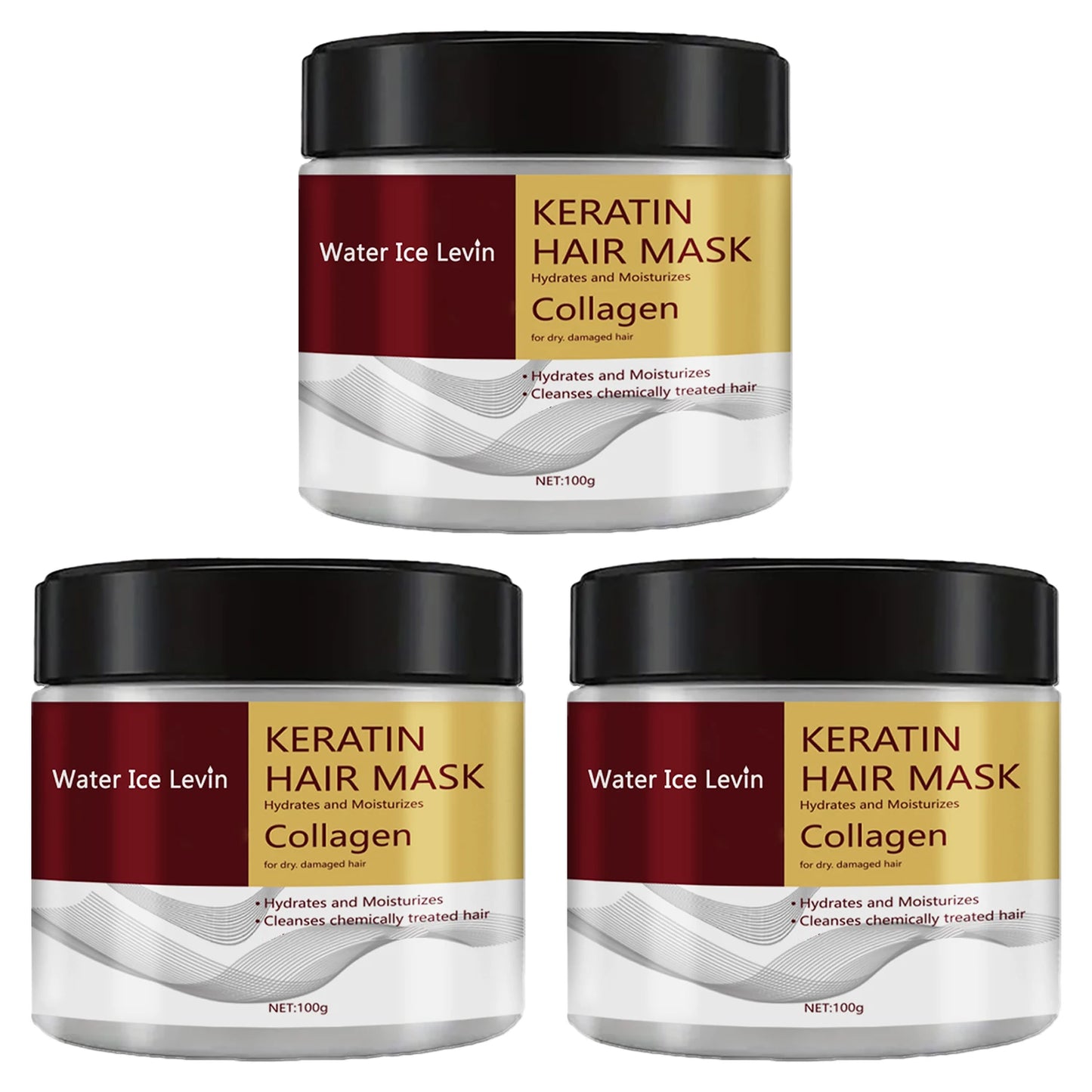 Masque capillaire collagène-kératine, soin hydratant double action, contrôle du sébum, douceur, lissage, anti-frisottis, réparation des cheveux abîmés, revitalisant