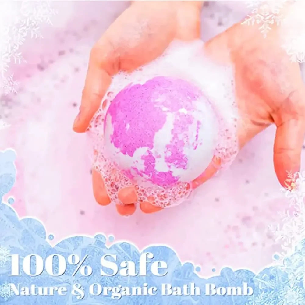 17 styles de boules de bain et de sels de douche aux fleurs séchées pour soulager les tensions, aux huiles essentielles naturelles et à bulles rebondissantes.