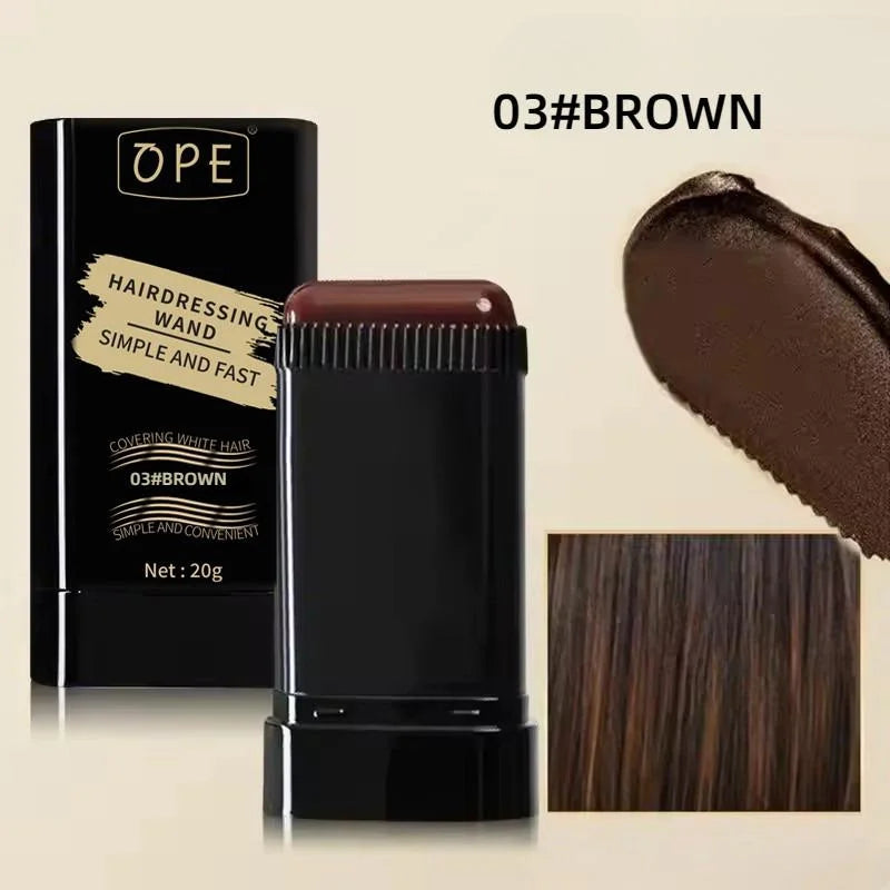 Teinture capillaire portable disponible en formats de 20 g à 20 g, résistante à l'eau et lissante pour cheveux fins, pour une couvrance instantanée.
