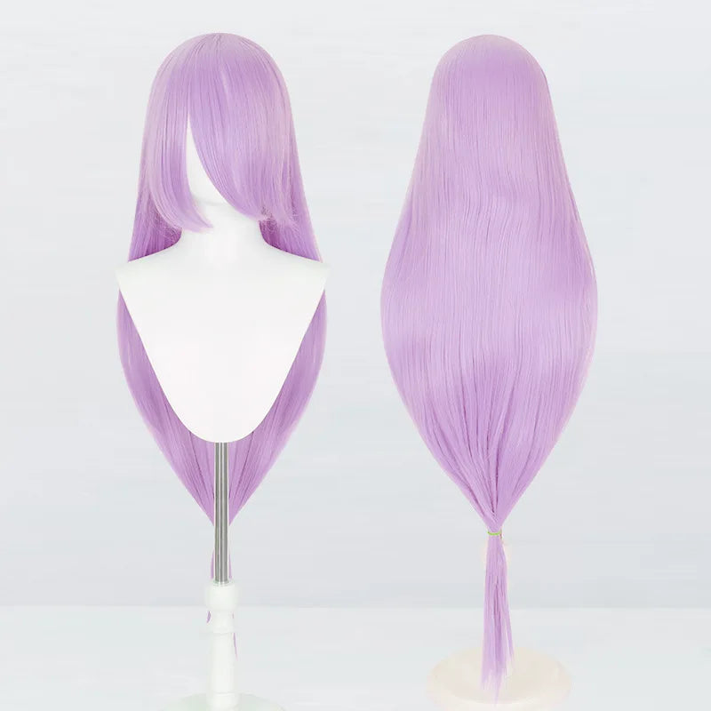 Perruque synthétique pour cosplay, 120 cm de long, lisse, multicolore, avec queue de loup inspirée de la mante religieuse et du renard, idéale pour une soirée costumée d'anime.