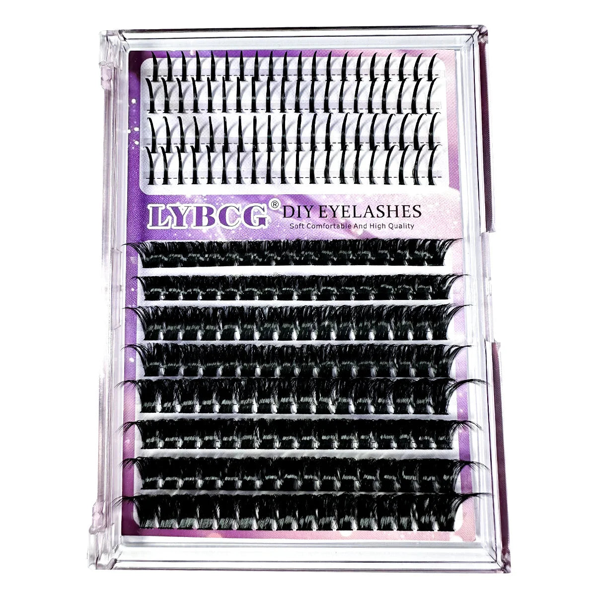 Faux cils en touffes 120D 100D, faux cils à pointes, volume cil à cil, extensions de cils individuelles à picots à faire soi-même, méga touffes de cils