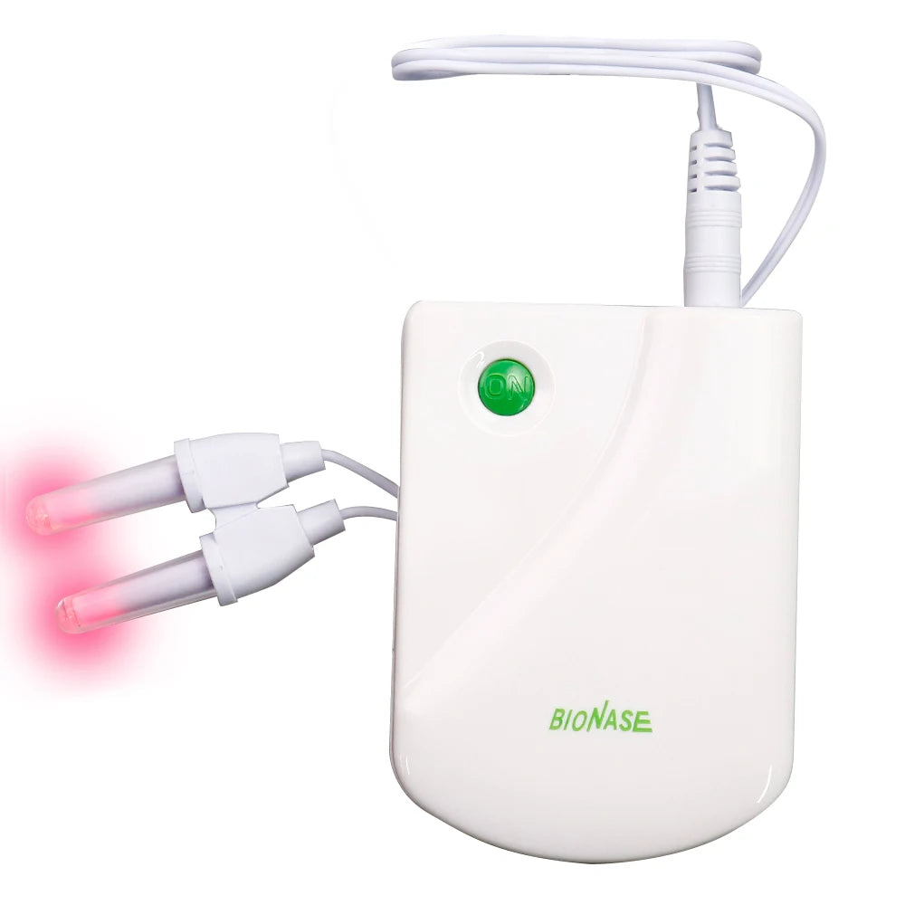 Appareil de soin du nez pour le traitement de la sinusite, de la rhinite et de la rhinite, thérapie laser rouge BioNase, traitement des éternuements et du rhume des foins par basse fréquence