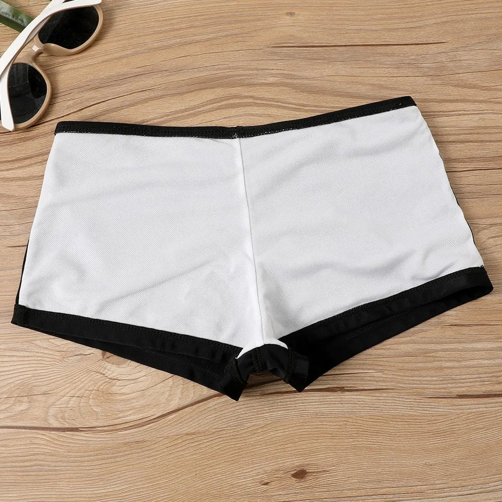 Bikini deux pièces imprimé à bretelles fendues et sexy pour femme, grande taille, taille haute.