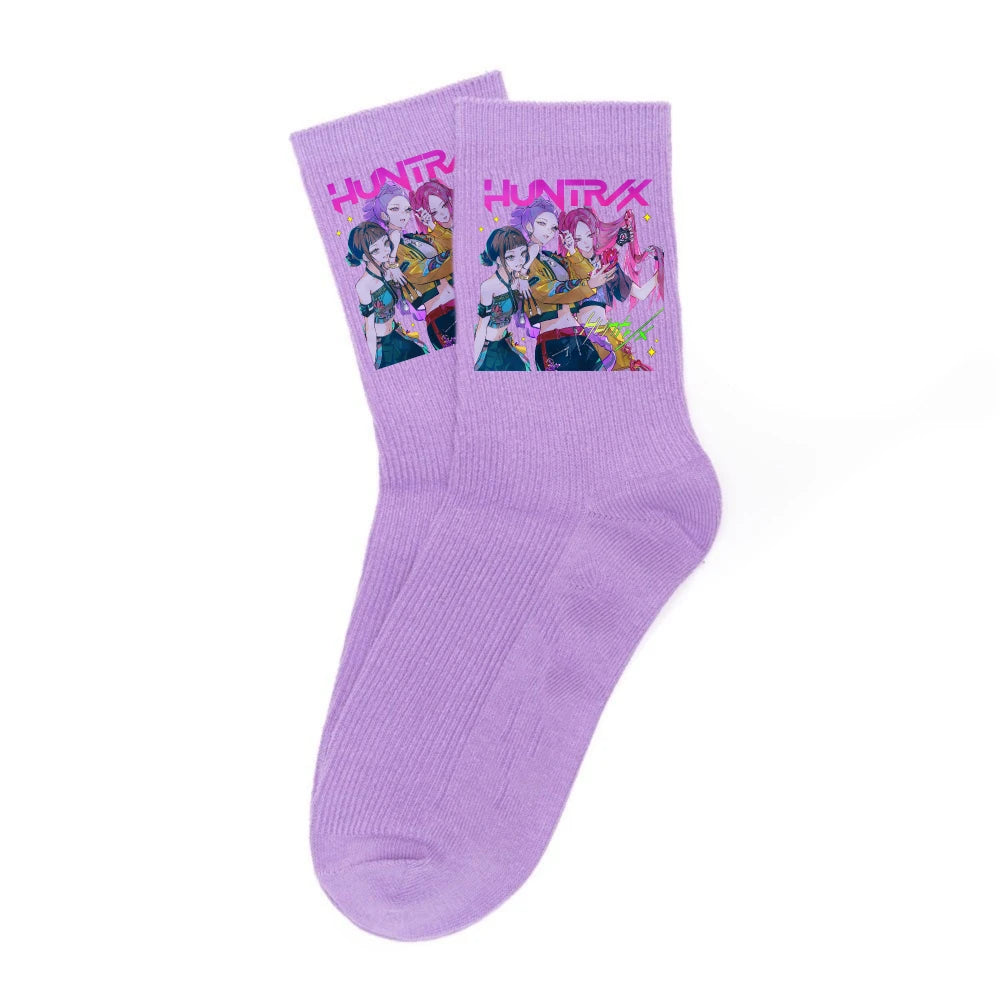 Chaussettes Kpop Demon Hunters neuves, douces, épaisses et chaudes, idéales pour les activités sportives et de plein air, en automne et en hiver, pour filles et enfants. Cadeau d'anniversaire idéal.