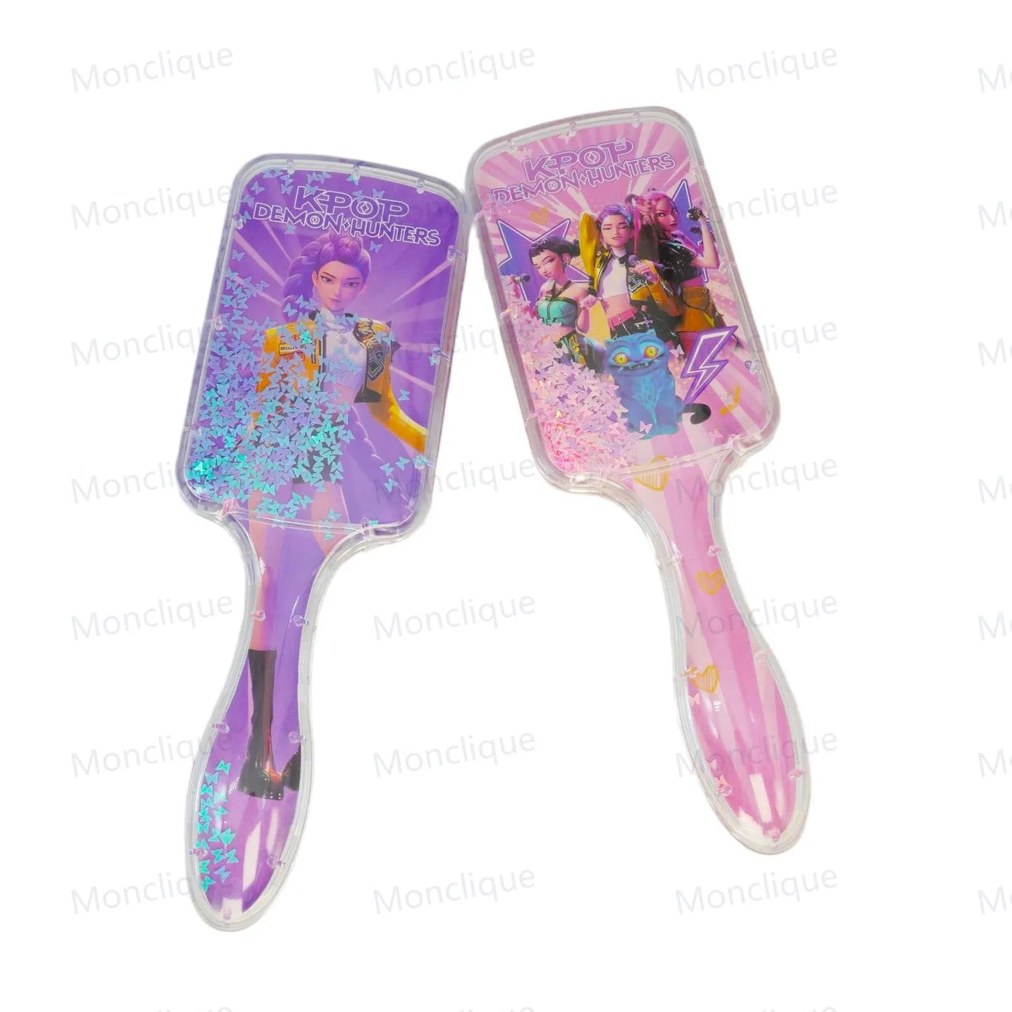 1/4 peignes K-Pop Demon Hunters, série anime, peigne de massage à coussin d'air périphérique, cadeau pour enfants, filles et étudiantes, idéal pour les fans.