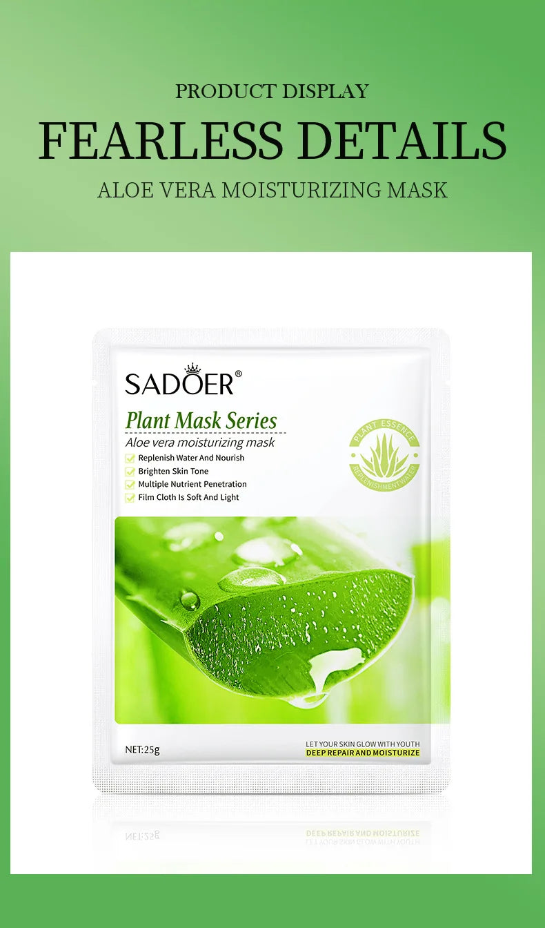 Lot de 8 masques faciaux naturels aux plantes, pour le soin du visage : hydratants, raffermissants et nourrissants.