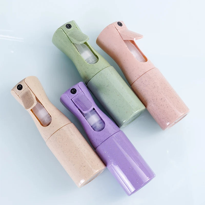 1 flacon pulvérisateur de 200 ml en paille de blé, rechargeable, pour shampoing,  autres usages en salon de coiffure.