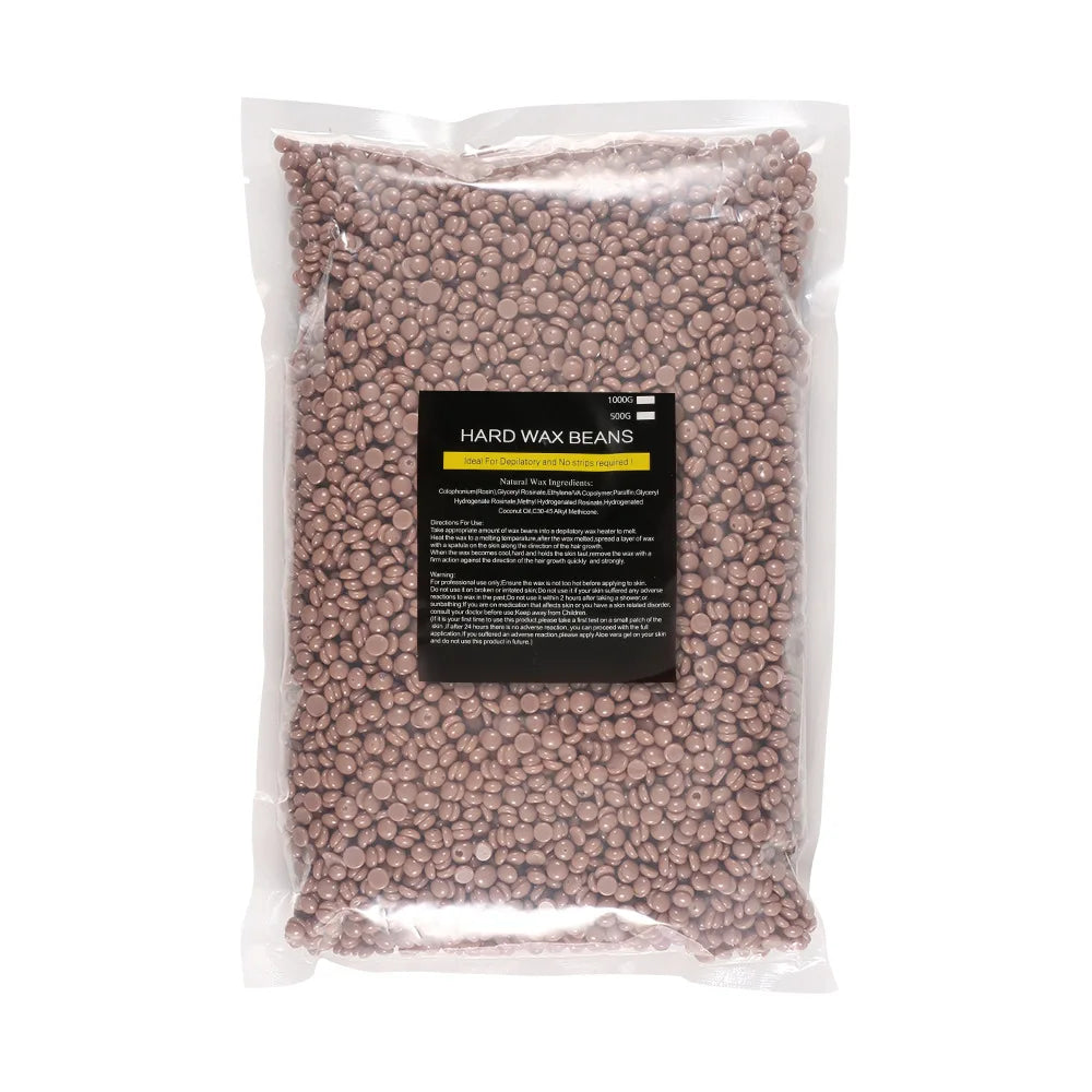500 g/paquet de perles de cire dépilatoires pour l'épilation du maillot, du visage, des jambes et des bras. Convient aux personnes de tous âges.