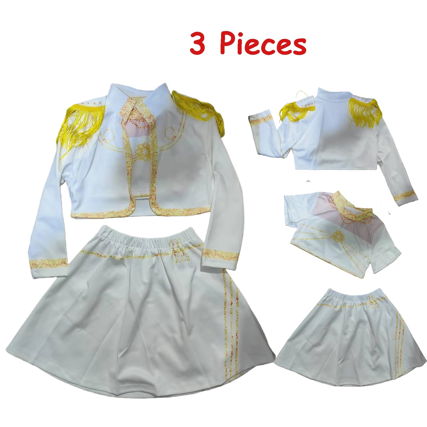 Costume de cosplay KDPop pour enfant (Rumi, Zoey, Mira) - Déguisement de Golden Huntrix pour spectacle ou fête d'Halloween