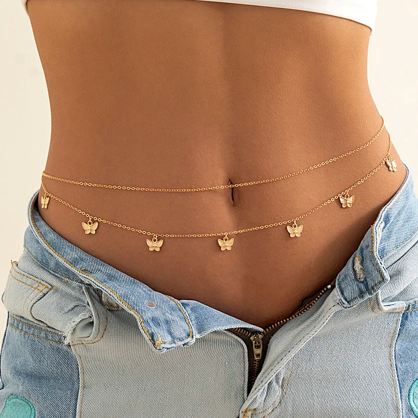 PuRui Ceinture de ventre sexy en cristal et verre, chaîne de taille pour femmes, accessoires de plage, bikinis et festivals d'été, bijoux de corps
