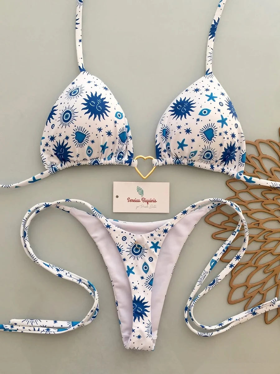 Micro-bikinis 2026 Maillot de bain femme, nouveau maillot de bain sexy, ensemble bikini dos nu, bikini brésilien, string, tenue de plage et de soirée
