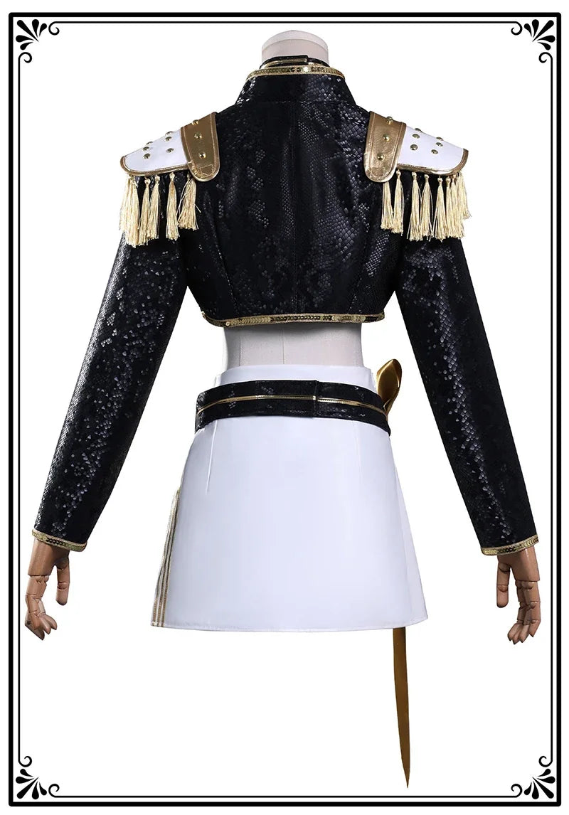 Costume de cosplay K-Pop Rumi Zoey Mira noir et doré, perruque, tenue pour fille, déguisement pour Halloween ou jeu de rôle