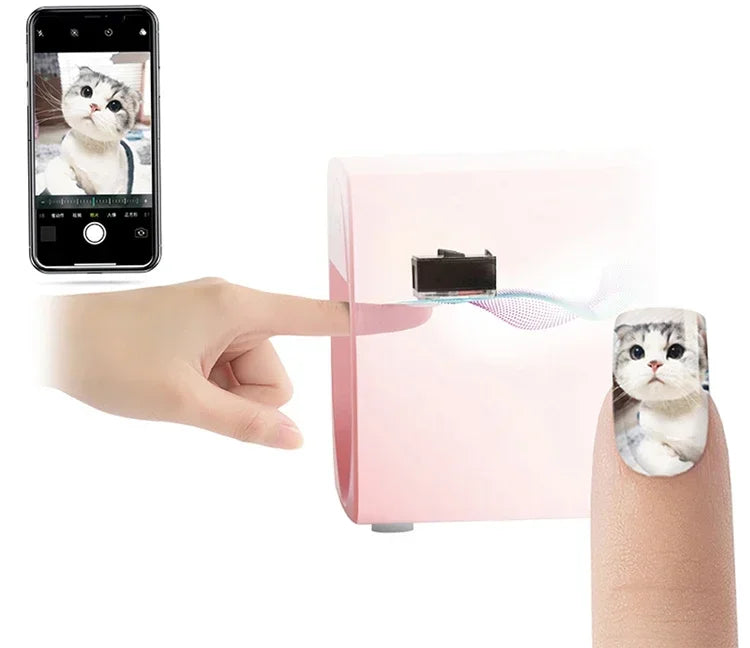 Imprimante à ongles intelligente O2nails Mini, impression 3D couleur automatique pour une manucure professionnelle à domicile, création de designs faciles à réaliser soi-même
