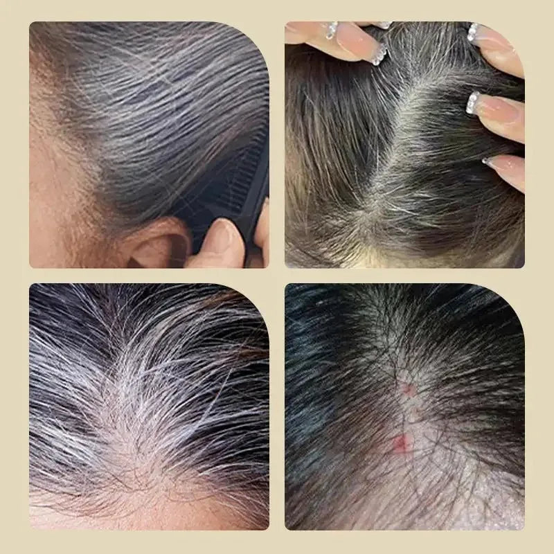Teinture capillaire portable disponible en formats de 20 g à 20 g, résistante à l'eau et lissante pour cheveux fins, pour une couvrance instantanée.