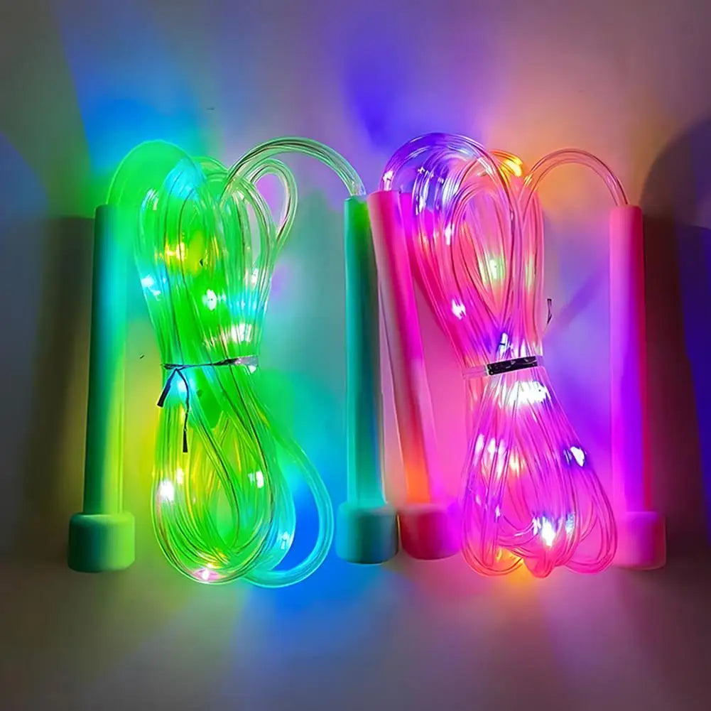 Corde à sauter lumineuse en plastique pour enfants, corde à sauter colorée pour élèves