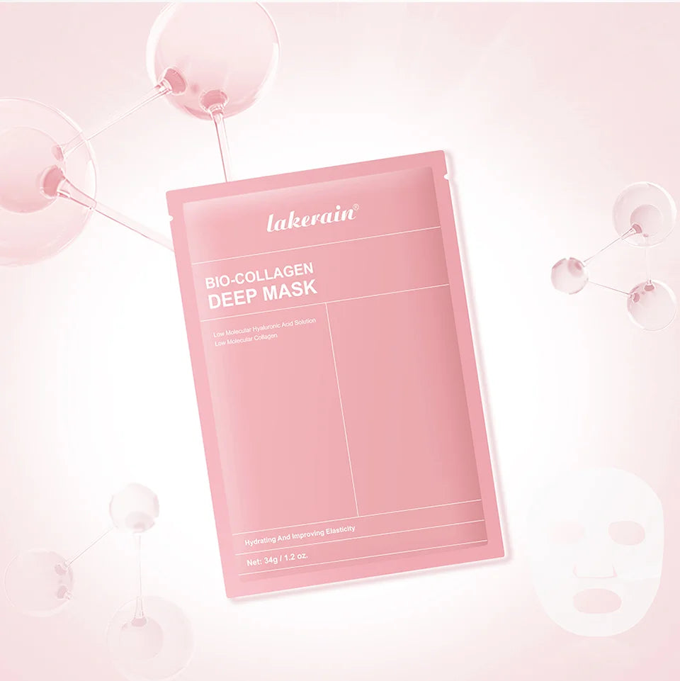 Masque Bio-Collagen Real Deep, supplément de collagène, masque hydrogel hydratant de nuit, améliore l'élasticité, minimise les pores et raffermit