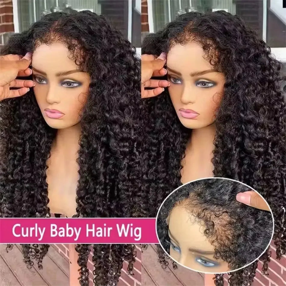 Perruque bouclée birmane en cheveux humains, ondulation profonde, perruque frontale en dentelle 13x6 HD, perruque brésilienne originale de 40 pouces pour femmes noires