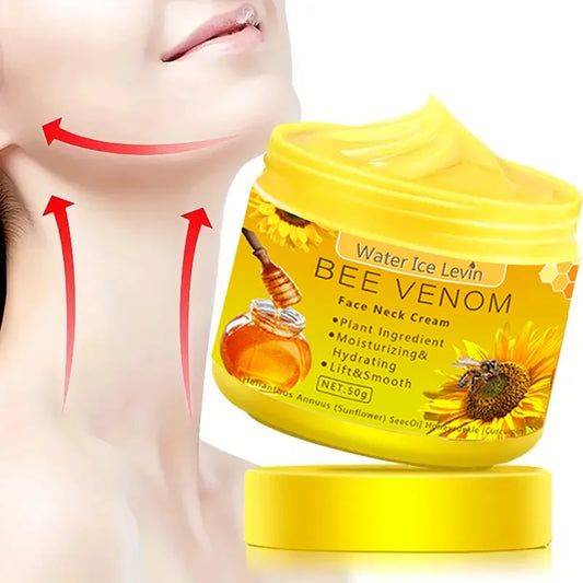 Crème pour le cou au venin d'abeille Hydratante Raffermissement Amélioration Réduit les ridules Peau abîmée Réparation Crème pour le visage Nourrissante Soins de la peau