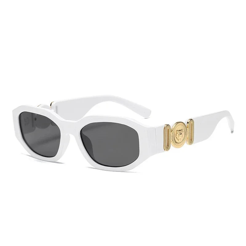 Lunettes de soleil rectangulaires pour hommes et femmes, lunettes de soleil carrées, style vintage rétro, protection UV400