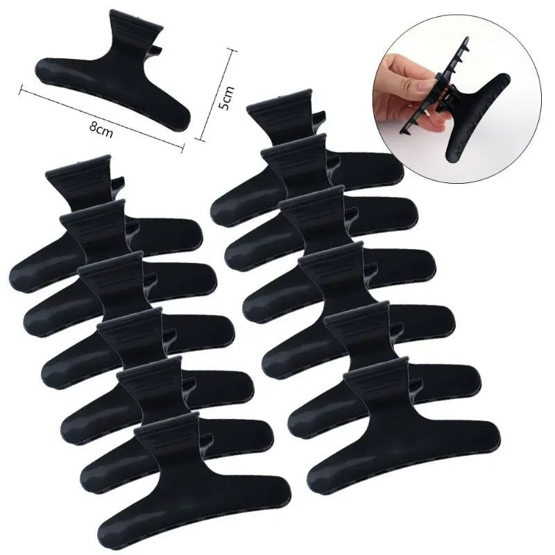 Pinces à cheveux papillon noir pour femme et fille, outils de coiffure, pinces à cheveux professionnelles, accessoires de salon