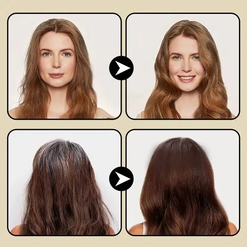 Teinture capillaire portable disponible en formats de 20 g à 20 g, résistante à l'eau et lissante pour cheveux fins, pour une couvrance instantanée.