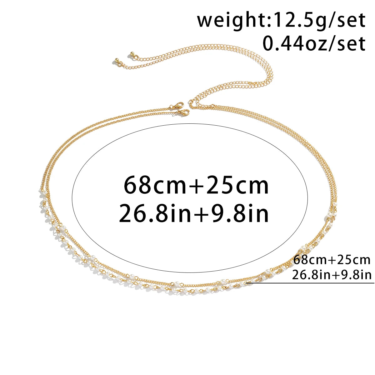 Ensemble de 2 pièces : chaîne de taille et de ventre sexy bohème avec perles d'imitation, idéale pour l'été, les bikinis et autres occasions spéciales. Bijou de corps double couche. Accessoires de festival.