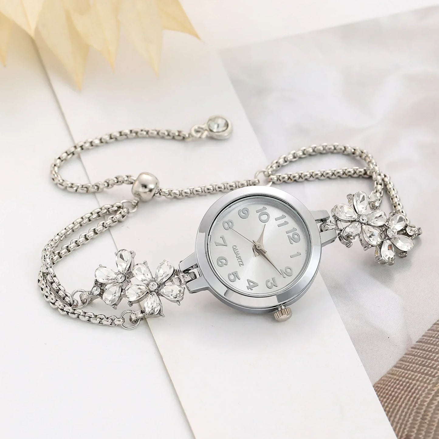 Montre de luxe pour femme, bracelet en or fin, montre-bracelet pour dame, montre femme exquise avec cristal violet