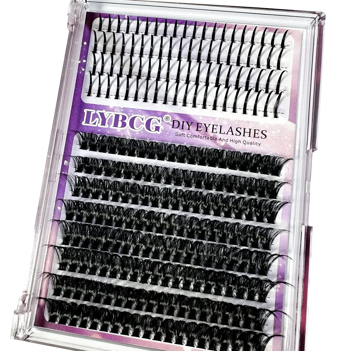 Faux cils en touffes 120D 100D, faux cils à pointes, volume cil à cil, extensions de cils individuelles à picots à faire soi-même, méga touffes de cils