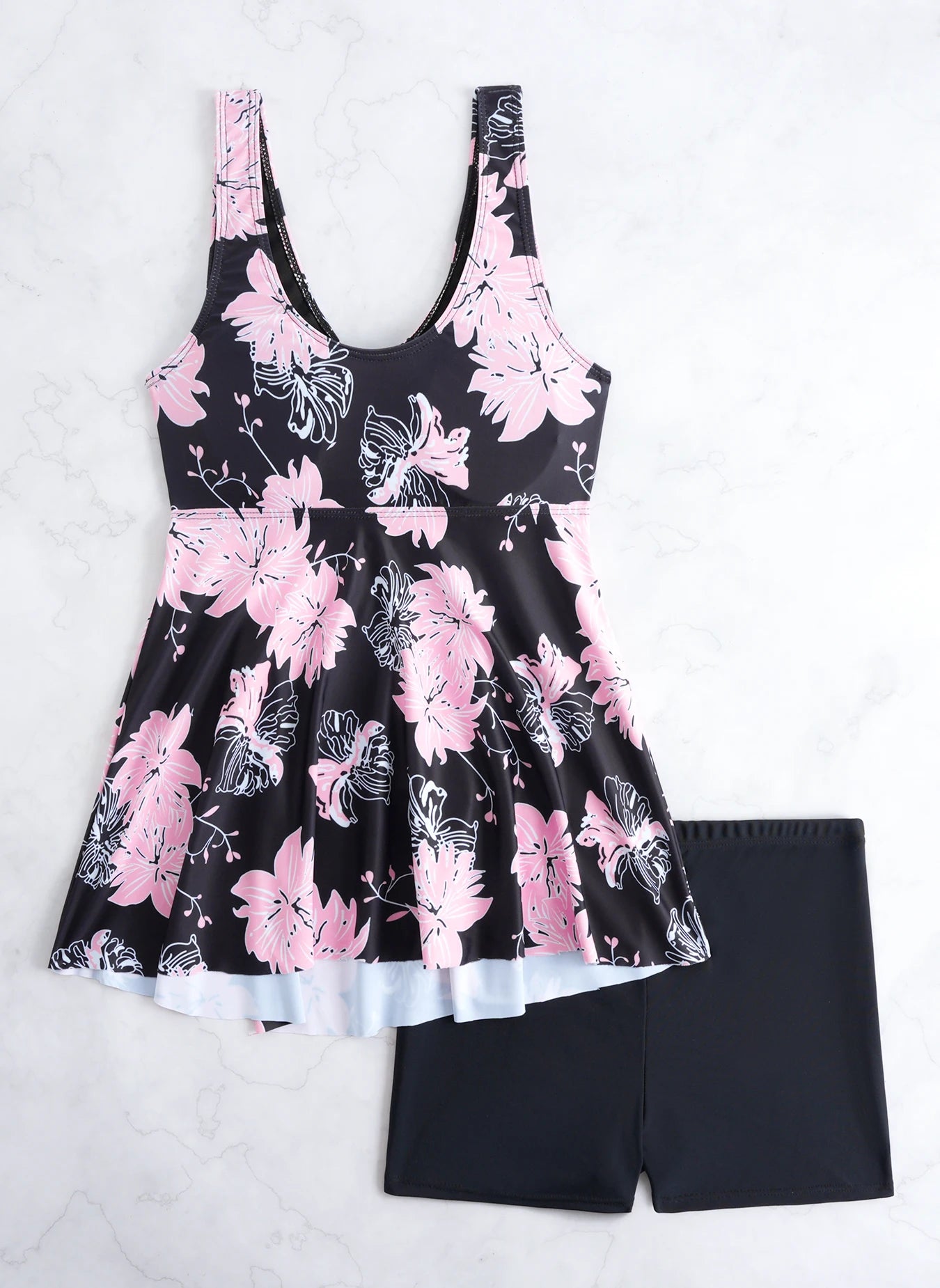 Maillot de bain deux pièces imprimé  pour femme, ensemble tankini, robe de plage, maillot de bain, tenue de plage XXL